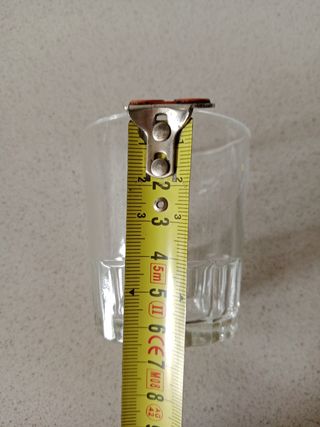 9 vasitos de cristal 6,5 cm