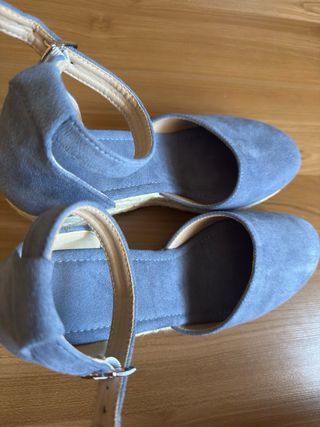 Alpargatas azules con cuña