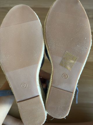 Alpargatas azules con cuña