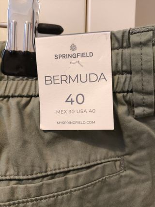 Bermudas Springfield Verde Oliva Talla M