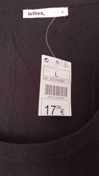 Vestido nuevo de punto Lefties negro talla L