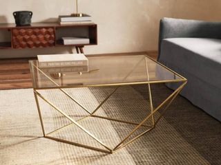 Mesa Centro Dorada Cristal Zara Home