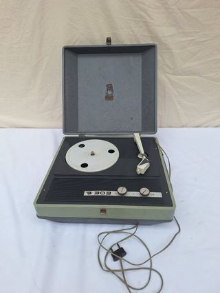 Tocadiscos Retro Negro/Verde