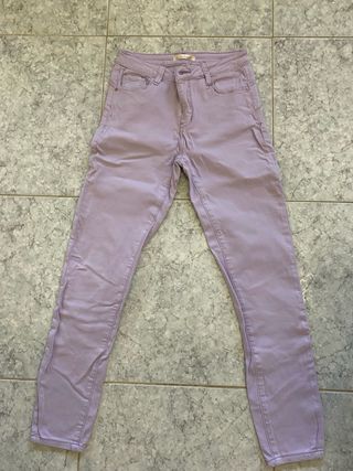 Jeans bambina rosa e lilla