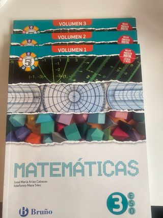 Matemáticas 3 ESO 3 volúmenes Proyecto 5 etapas