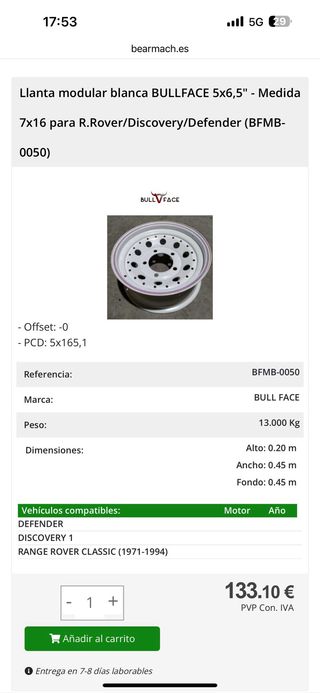 Ruedas 4x4 bullface 