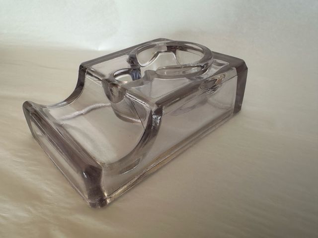 Tintero de cristal vintage