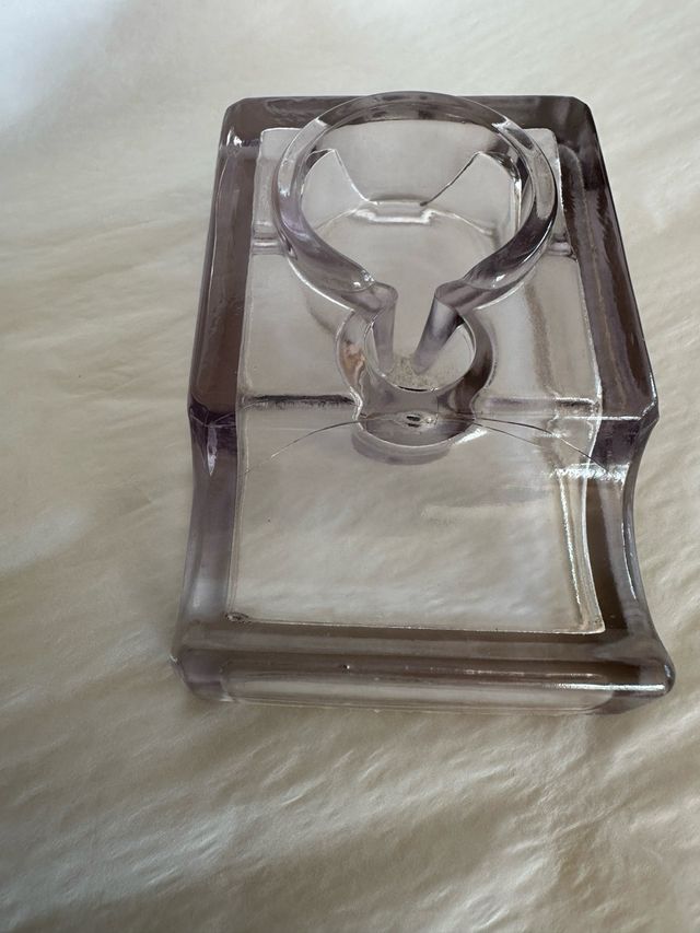 Tintero de cristal vintage