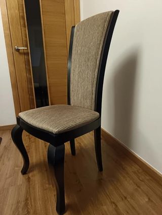 Mesa de comedor cristal y 4 sillas 160x90x75