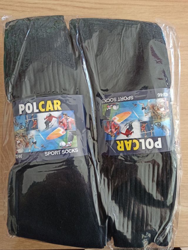 12 Pares Calcetines Polcar negros T.43/46