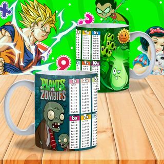 Tazas personalizadas con las tablas de multiplicar