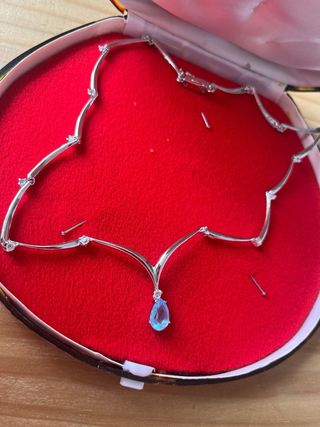 Gargantilla Plata con Piedra Azul