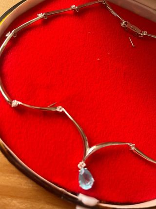 Gargantilla Plata con Piedra Azul