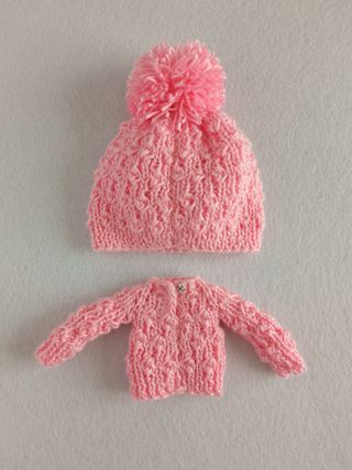 Conjunto jersey y gorro en rosa claro – Blythe