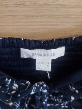 Vestido Springfield floral azul
