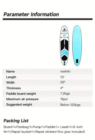 Tabla Paddle Surf 10 + Accesorio (Nuevos)