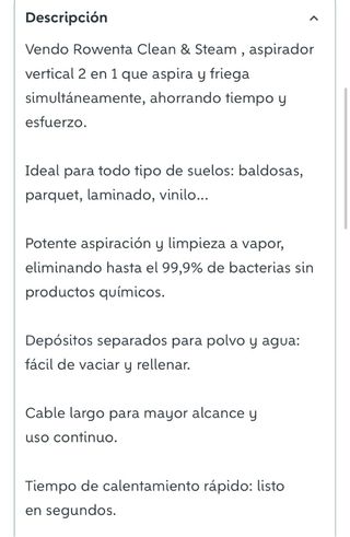 Rowenta aspirador friega suelo vapor dual clean