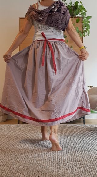 Falda 90cm,  delantal y pañoleta regional,serrana