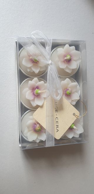 Confezione 6 Tea Light Fiore