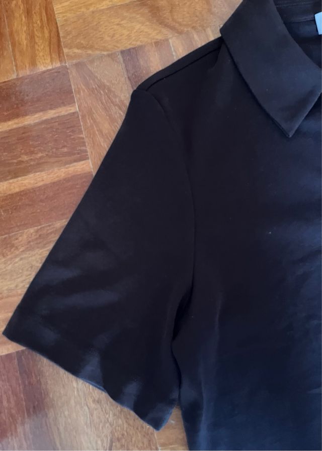 Camisa COS Algodón Marrón Chocolate Nueva Talla S