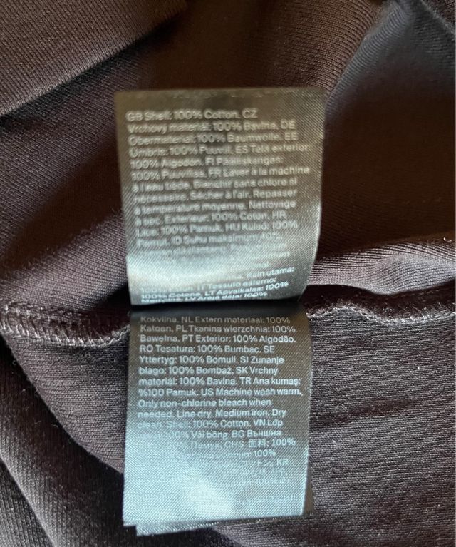 Camisa COS Algodón Marrón Chocolate Nueva Talla S