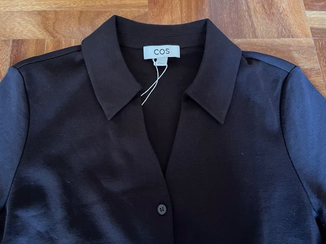 Camisa COS Algodón Marrón Chocolate Nueva Talla S