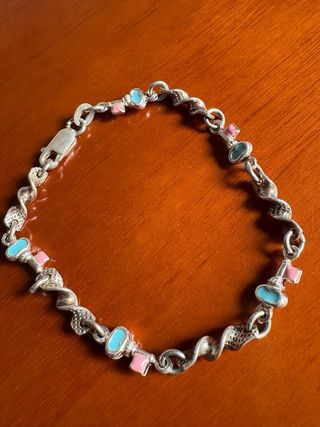 Pulsera Plata y Esmalte Niña