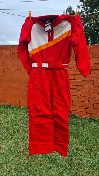 Mono de esquí infantil Decathlon rojo