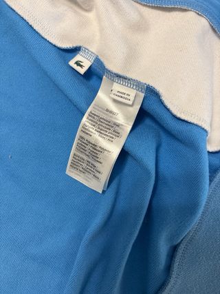 Sudadera Lacoste Azul Cielo Cremallera