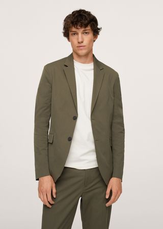 Americana hombre verde slim fit stretch talla 52 b
