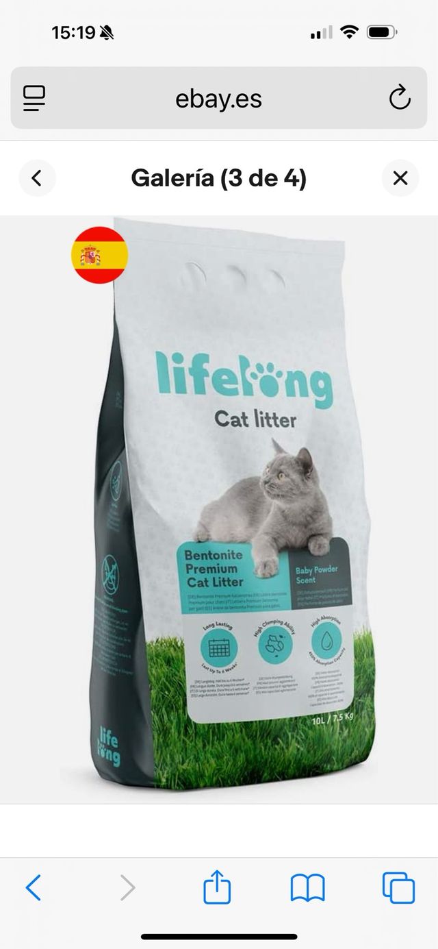 Arena para Gatos Lifelong Bentonite Premium