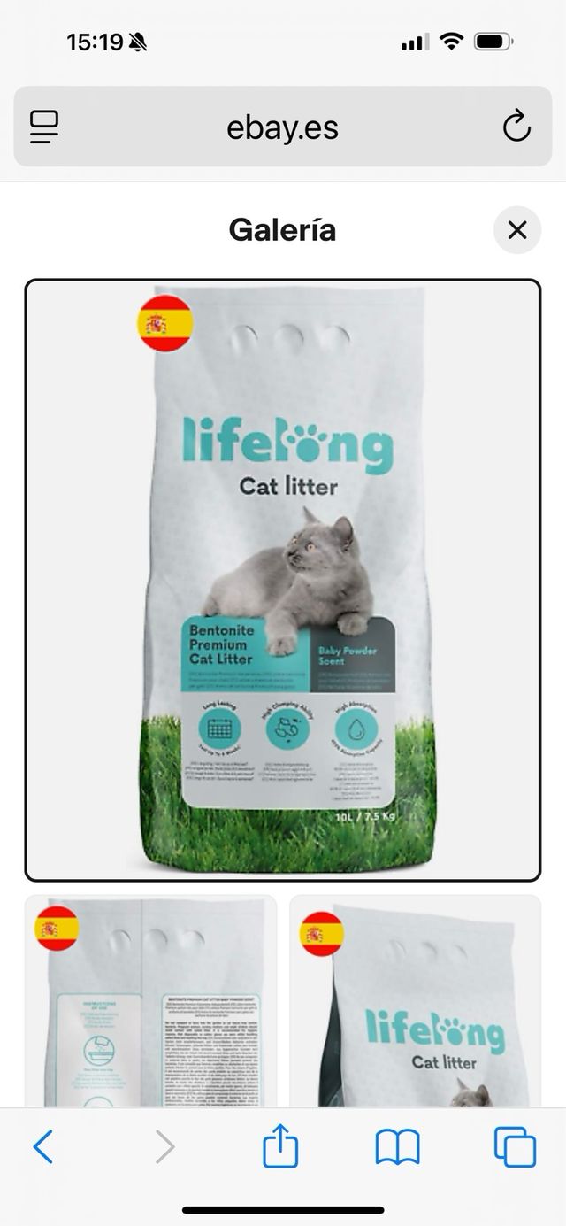 Arena para Gatos Lifelong Bentonite Premium