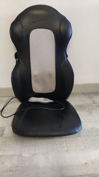 Sillón de masaje negro y gris