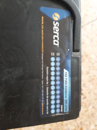 Batería Coche Serca 12V 71Ah 650A