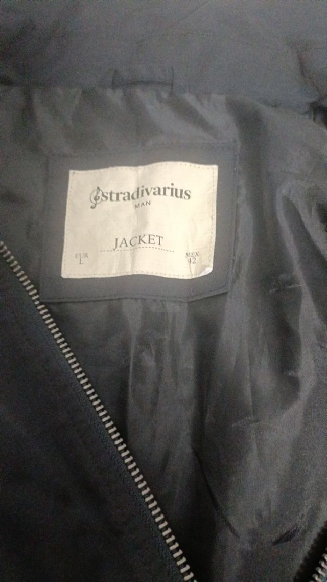 Cazadora Impermeable Stradivarius Negra