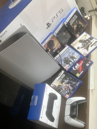 PS5 y garantía, Pulse 3D, 2 mandos, juegos y caja