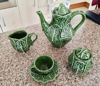 Juego de té verde de cerámica