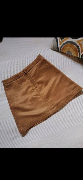 Gonna scamosciata H&M cammello