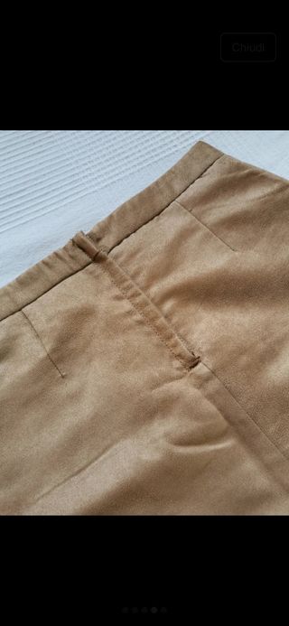 Gonna scamosciata H&M cammello