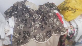 Traje de fiesta marrón y dorado entrega en Inca 