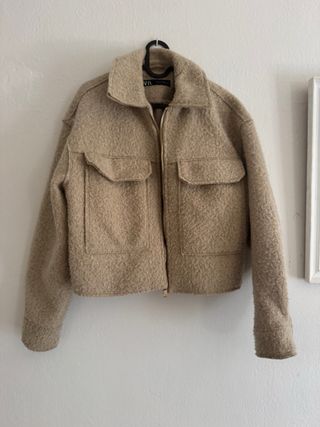 Chaqueta Zara Beige Texturizada