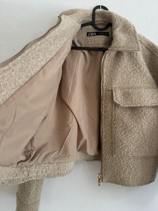 Chaqueta Zara Beige Texturizada