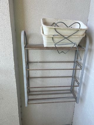 Estantería Metálica y Plástico Beige/Gris