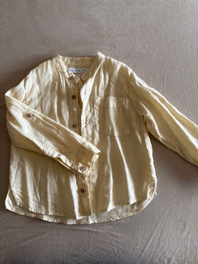 Camisa lino niño Zara 3-4 años