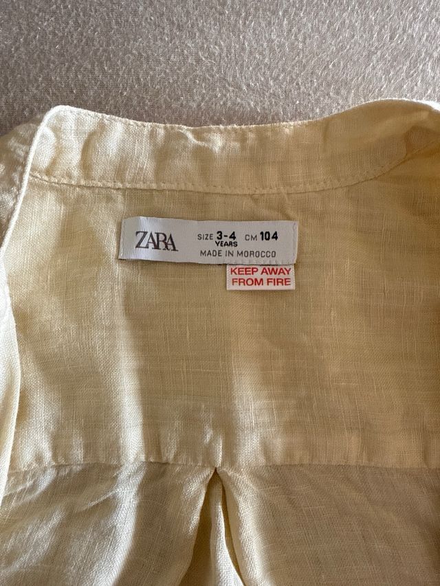 Camisa lino niño Zara 3-4 años