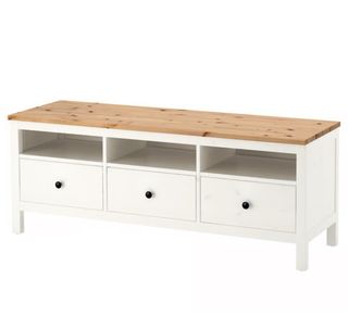 Set de salón con mueble tv, estantería IKEA HEMNES
