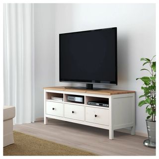 Set de salón con mueble tv, estantería IKEA HEMNES