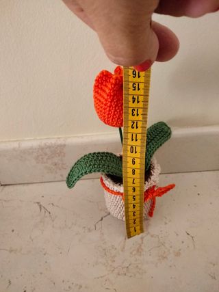 Piantina tulipano uncinetto decorativa