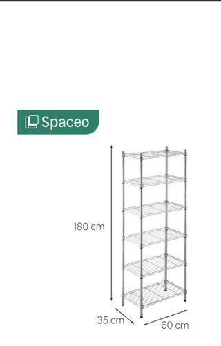 Libreria/scaffale filo cromo 5 ripiani