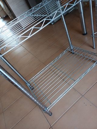 Libreria/scaffale filo cromo 5 ripiani